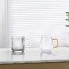 320ml/350ml Transparent Glass Handle Cups Vertical-patterned Cups Diamond Cups Two Exquisite Cups  Camping Equipment  Outdoor