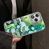 Green Creative Flower Vase Cat Women Phone Case For Iphone 17 Air 16 16e 17e 15 Plus 14 13 12 11 Pro Max Protective Fundas Cover