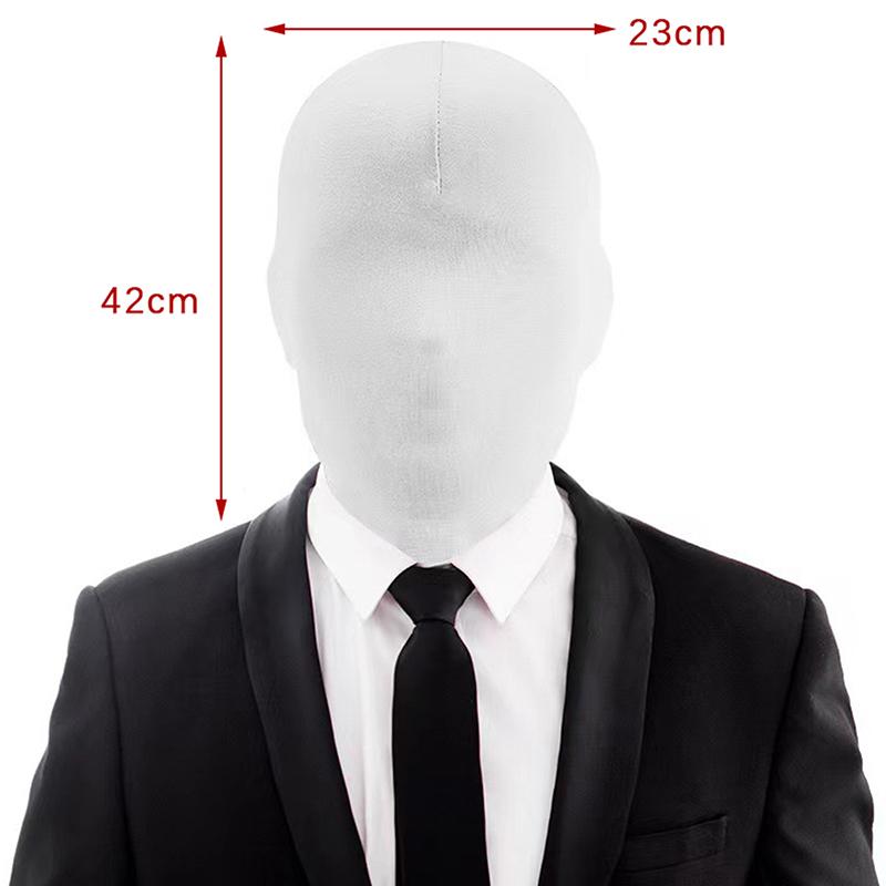 

Полная маска черный/белый капюшон косплей реквизит костюмы на Хэллоуин для взрослых детей карнавальная вечеринка наряды аксессуары для привидения 23/42 белый