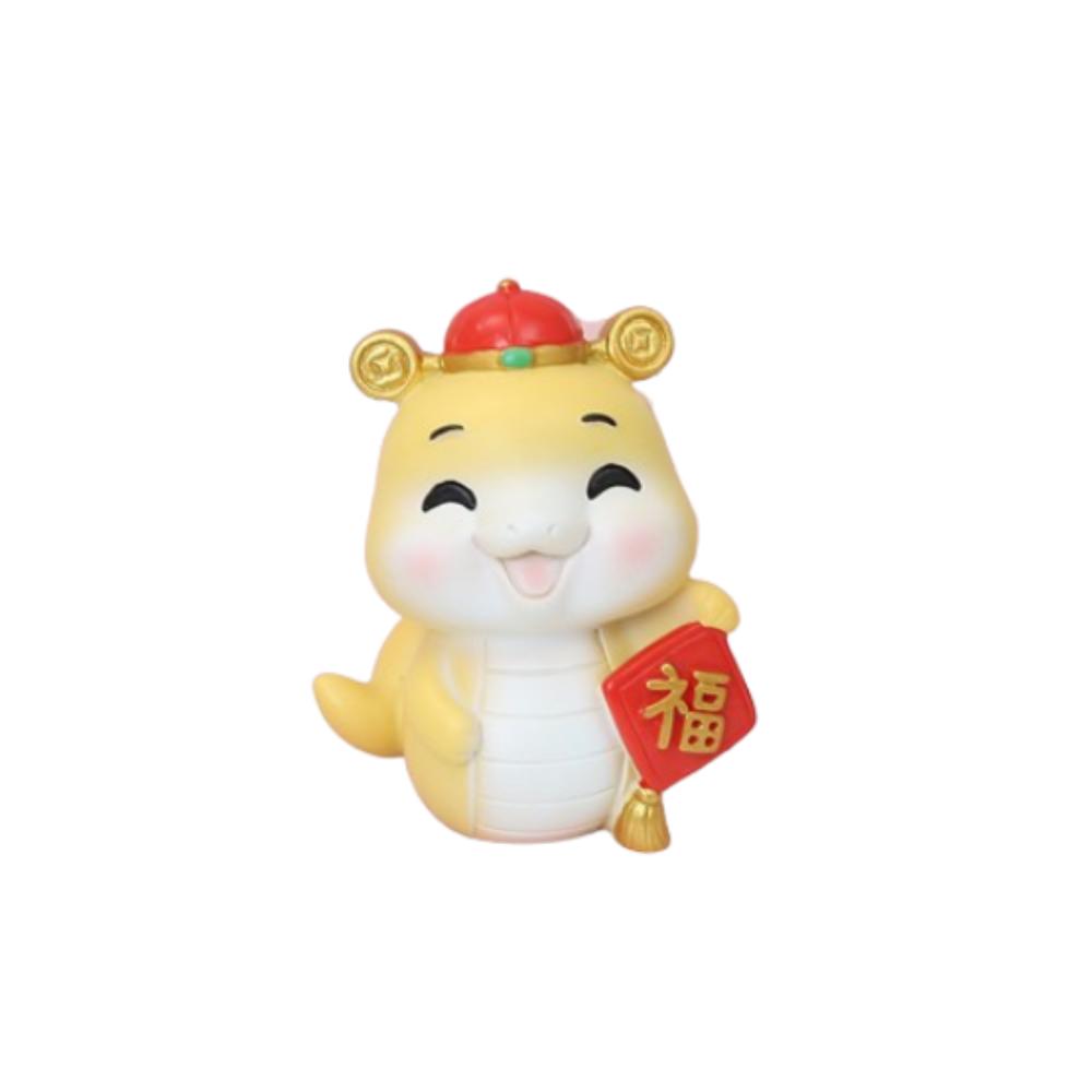 Small Zodiac Snake Figurine Traditional Snake Year Mascot  Home Office Car Accessories
