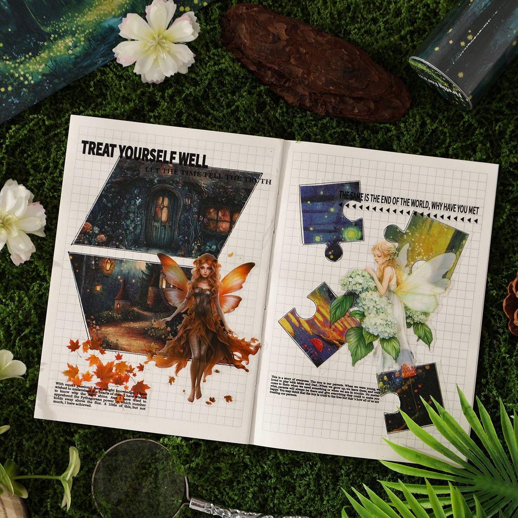 Dark Shadow Washi Tape: Firefly Forest Series - 6 Creative DIY Styles for Bullet Journals