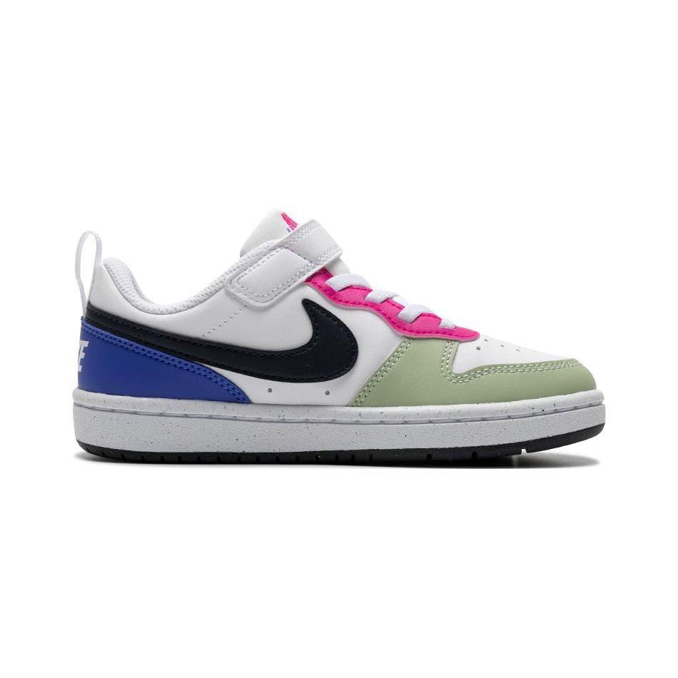 Nike Court Borough Low Recraft PS Honeydew Pink Ultramarine Kids Sneakers White Fierce-Pink Light-Ultramarine DV5457-108