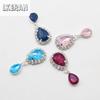 10pc 45 * 18mm Water Drop Pendant Rhinestone Buttons For Clothing Needlework Sewing Accessories Craft Supplies Decorative Button