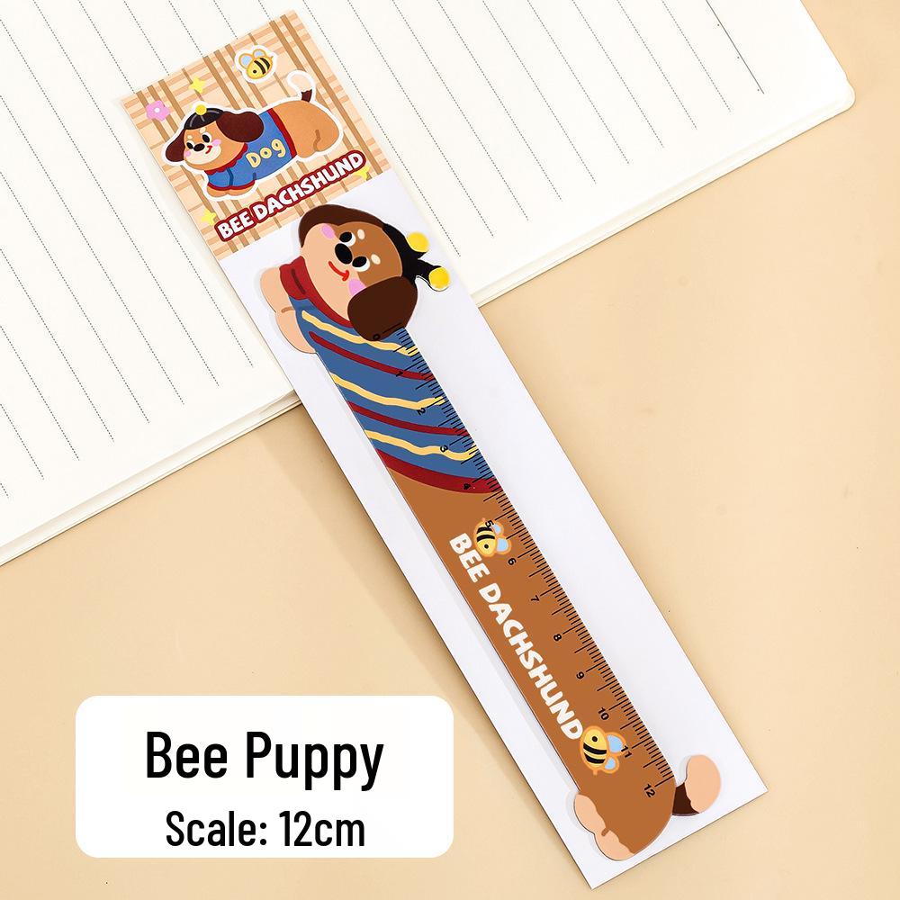 Cartoon Dog Magnetic Bookmark and Bendable Ruler