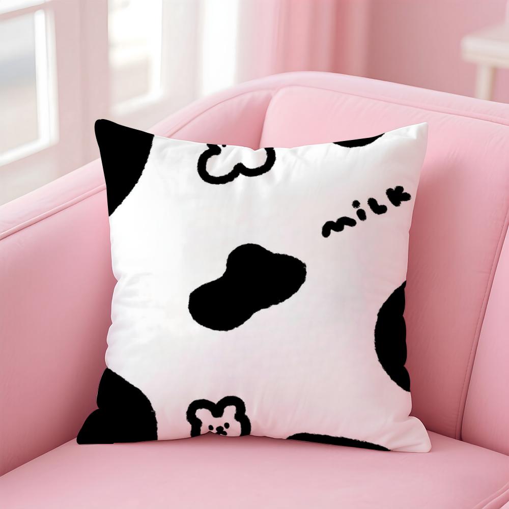 Advanced Black White Cushion Cover Linen Pillowcase Cover Soft Decor for Sofa Home Room