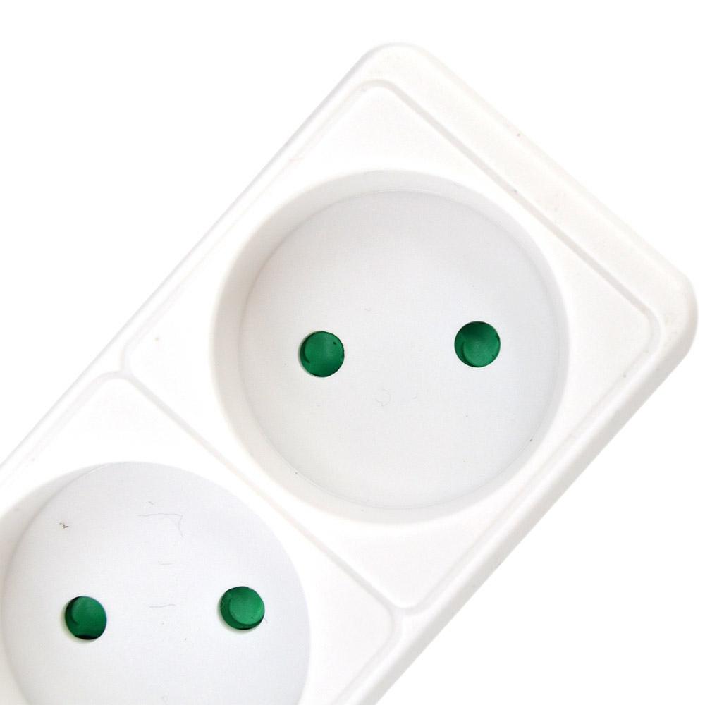 Awtools Home Extension Cord White Without Grounding 3 - Sockets 3.0M
