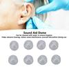 20 Pcs Sound Aid Dome 12mm Transparent Double Layer Closed Sound Aid Tips with Vent Cleaner and Cleaning Brush
