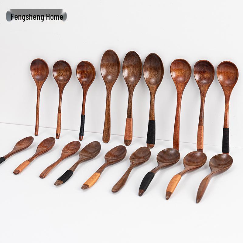 Japanese Style Camphor Wooden Spoon for Soup & Honey Stirring