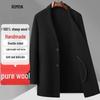 Men's 100% Merino Wool Mid-Length Double-Sided Coat