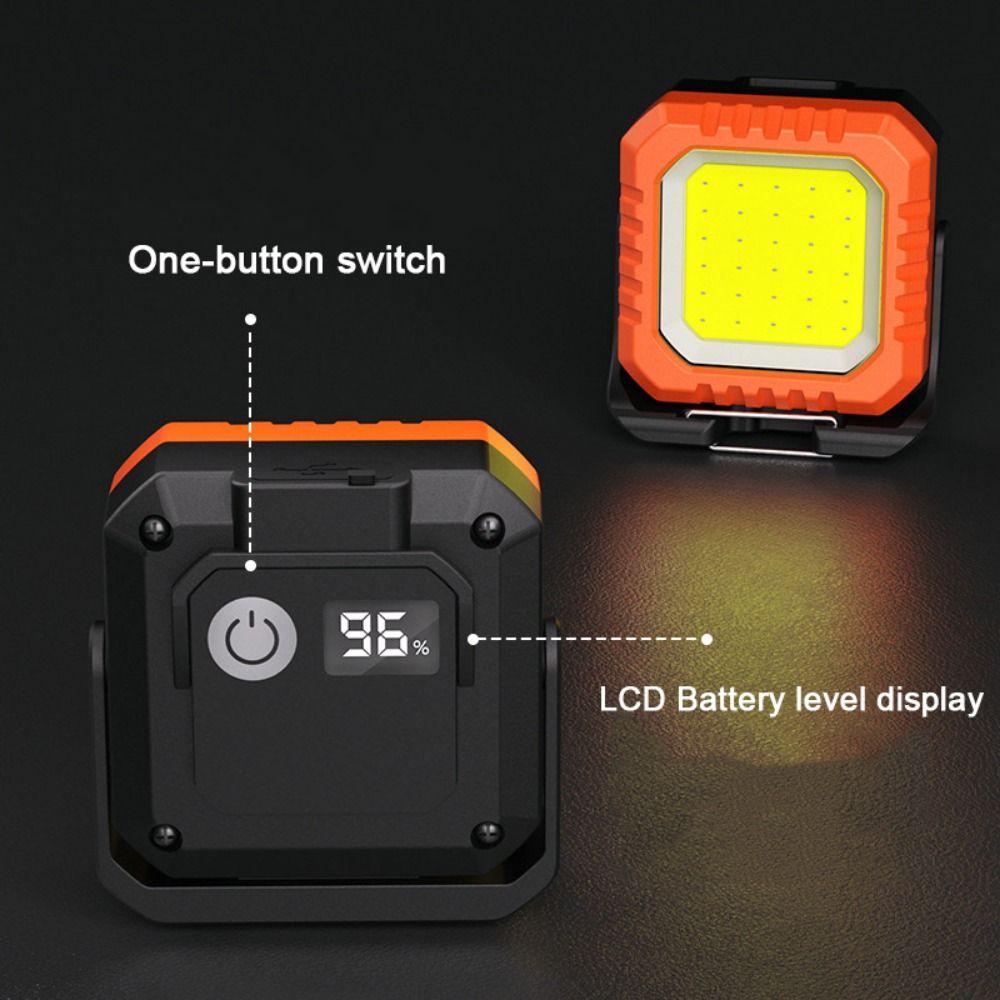 Adjustable Bracket Camping Lamp Strong Magnetic Adsorption Floodlight  Nighttime Lighting