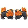 Okinawa Souvenir Shisa Figur, Mini, Curry Shisa für den Eingang (Schwarz/Horizontal)