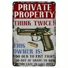 Vintage Metal Poster Warning Sign Retro Garage Wall Decor