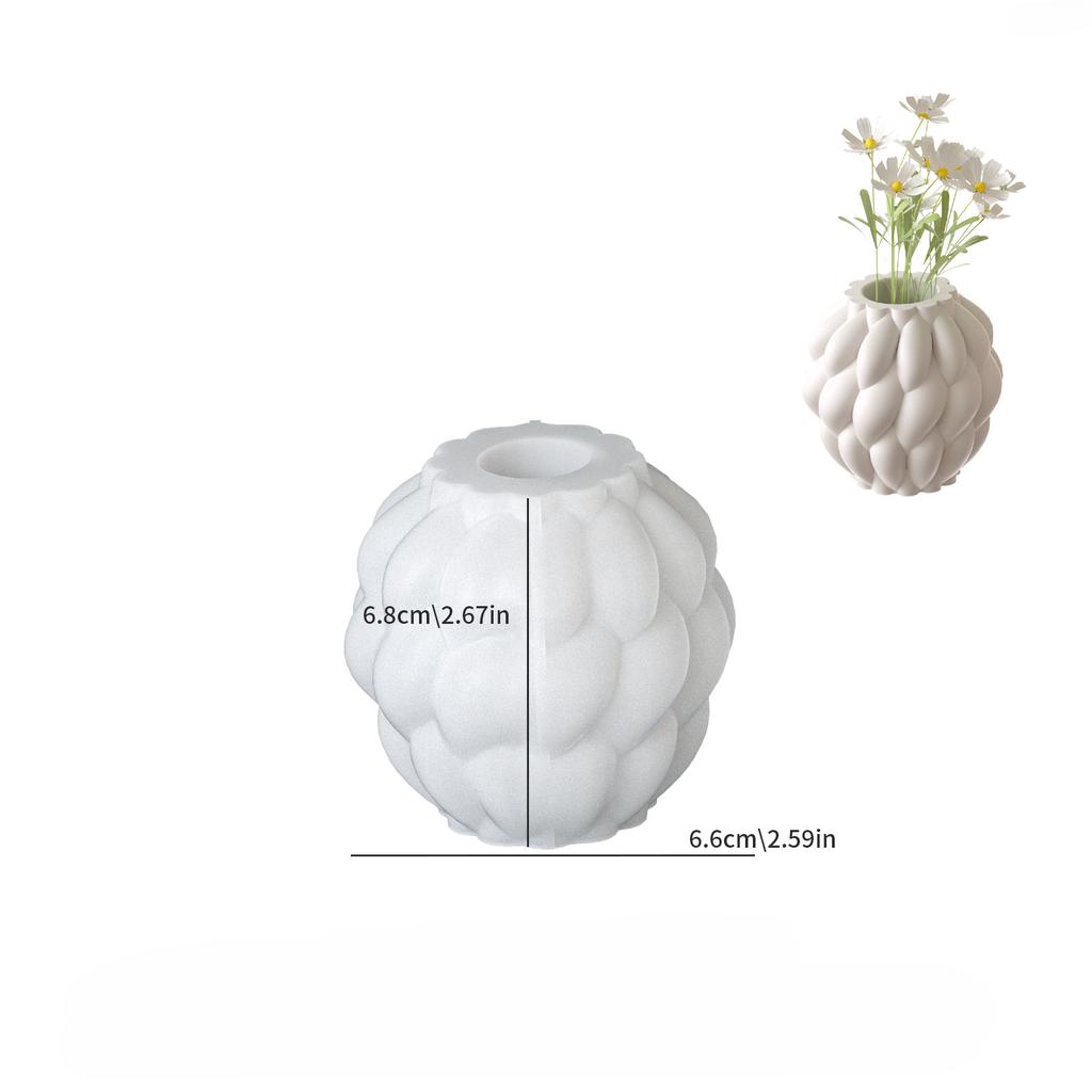 Rotating Design, Raindrop Vase Storage Box, Silicone Mold, Geometry, Ins Style, Gypsum Flowerpot Dropper Mold