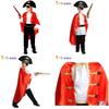 Adorable Pirate Kids Costume With Elegant Red Cloak Designed For Performances Theatrical