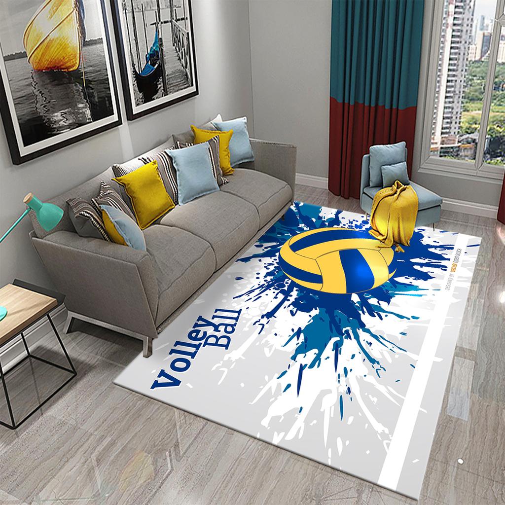 3D Fashion Volleyball Pattern Carpet for Living Room Bedroom Kitchen Bathroom Door Entrance Anti-slip Large Carpet Home Decor