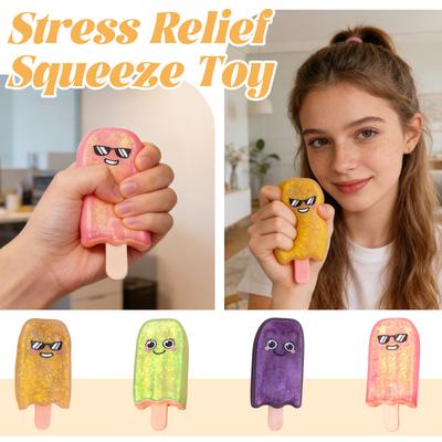 Popsicle Squeezable Toy - Stretch Toy - Super Soft, Moldable, Slow-, Relaxing Sensory Decompression Toy