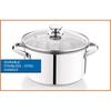 Stainless Steel Steamer Pot 4Qt with Glass Lid Induction Safe Dishwasher Safe Steaming Veggies Fish Cooking Kitchen Essential