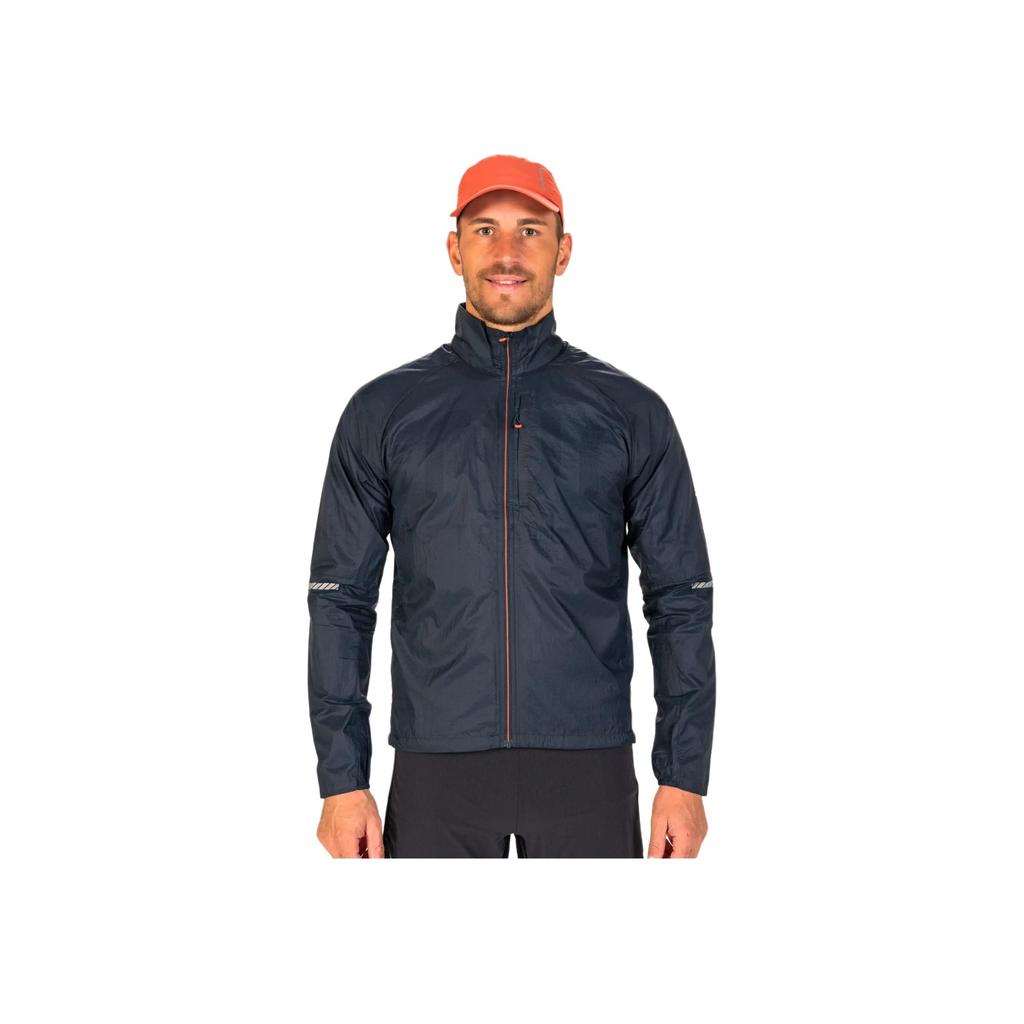 Salomon Logo Stand Collar Zip Warm Jacket Men Jacket Dark-Blue LC2099400