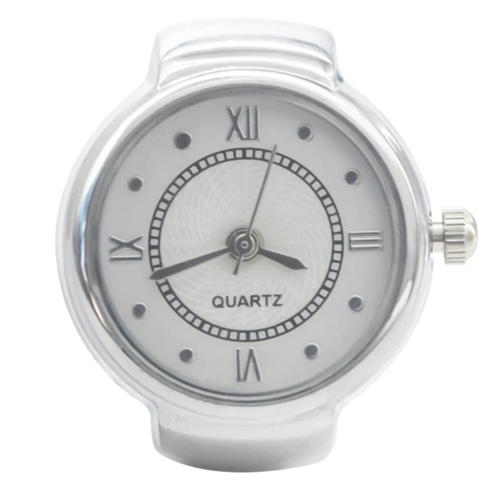 Hot Sales Creative Roman Literal Ring Watches With Cases, Finger Round Dials For Couples And Men