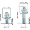 QWORK Side Post Battery Terminal Bolt, 4 Pairs 3/8" Standard Battery Terminal Stud Connector, Battery Binding Post Extender Stud Kit, (2 Different