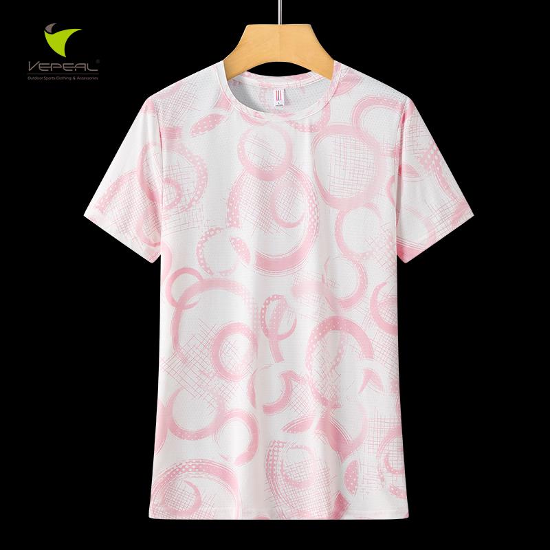 Vepeal Women s Summer Ice Silk Short Sleeve T-Shirt 4XL