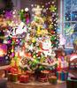 Festive LED Snowflake Projection Lamp with 16 Patterns - USB Halloween & Christmas Atmosphere Rotating Stage Light