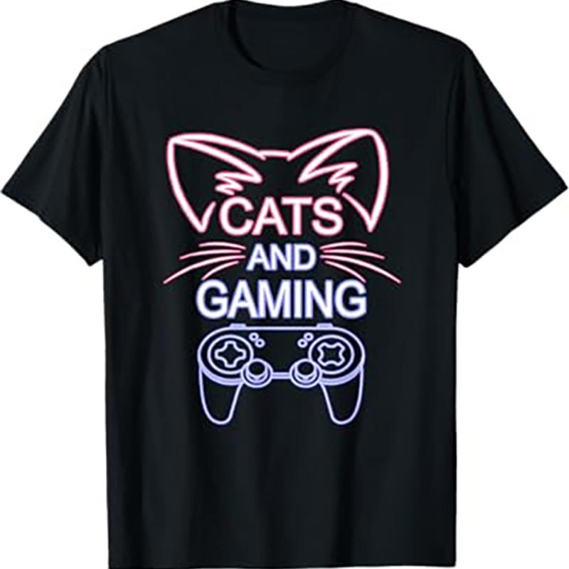 Gamer cats and gaming cats and games T Shirt S разноцветный