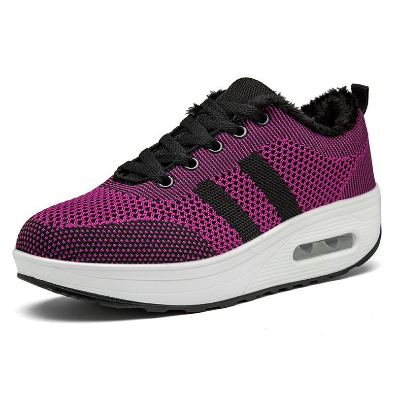 Damen-Netz-Sneaker und Rocker-Gehschuhe für Herbst und Winter (Stil 7708)