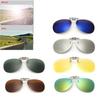 Unisex Polarized Clip On Flap Up Sunglasses UV 400 Protection Mens Womens Night Vision Driving Goggle Vintage Clip Glasses