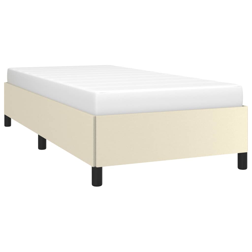 Bed Frame Cream 90x190 cm Artificial Leather