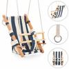 GINGER HOME Wooden Baby Swing Lounger Type with Cotton Seat and Safety Bar