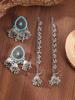 Retro Rhinestone Indian Wind Chime Tassel Earrings - Bohemian Ethnic Style