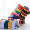 Rainbow Stripe Knitted Fabric By The Meter for T-shirt Summer Skirt Children Clothes Doll Sewing Cotton Thin Elastic Soft Cloth