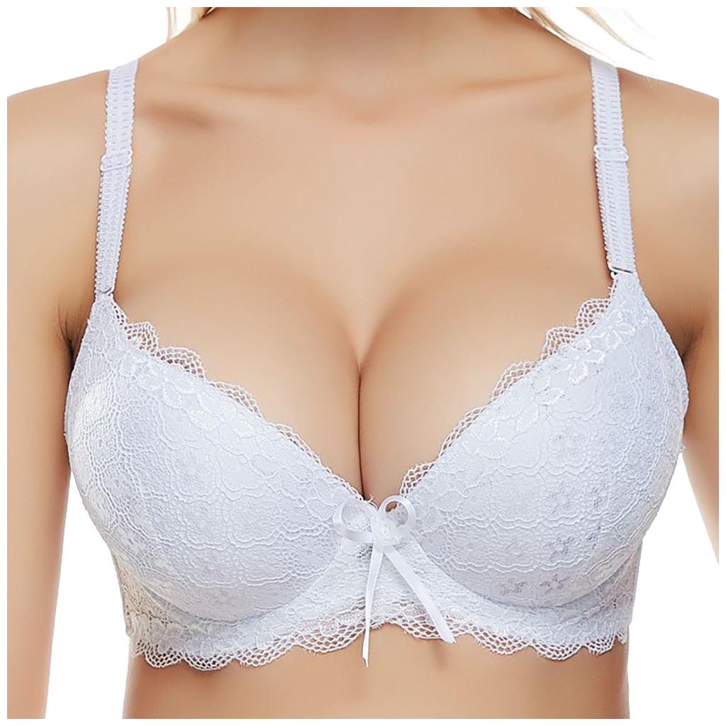 

(SU)Женский бюстгальтер со стальным кольцом, сексуальный кружевной удобный бюстгальтер со сборками, нижнее белье 40 белый