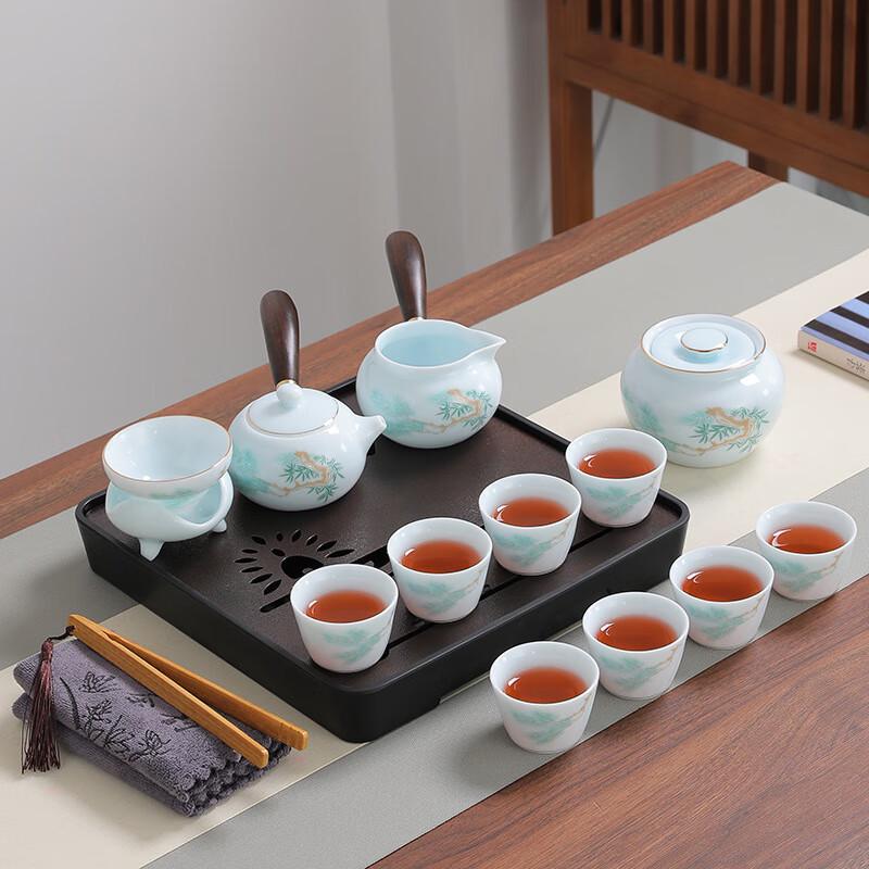 Chaxun Portable Mutton Fat Jade White Ceramic Tea Set