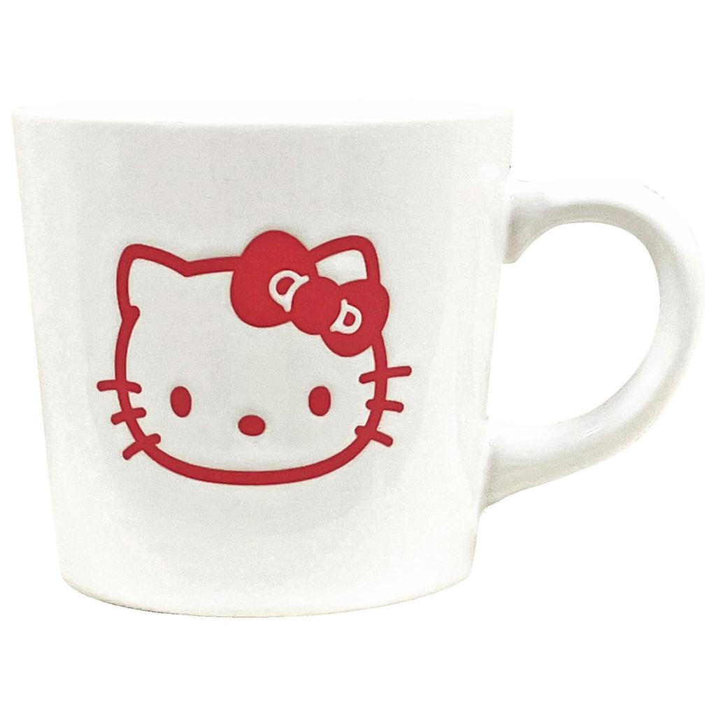 Sanrio Größe Mikrowellen- und Spülmaschinenfest Charakter Hergestellt in 308121 "Hello Kitty" Becher, M, ca.. 260ml, Sicher, Wasserabweisend, Weiß, Waren, Japan,