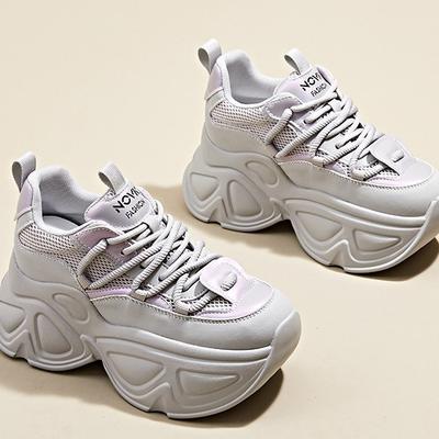 Dad Shoes Women's Platform Versatile Spring and Autumn Casual Sports Shoes Muffin Non-slip Breathable Wear-resistant Lightweight Women's Shoes