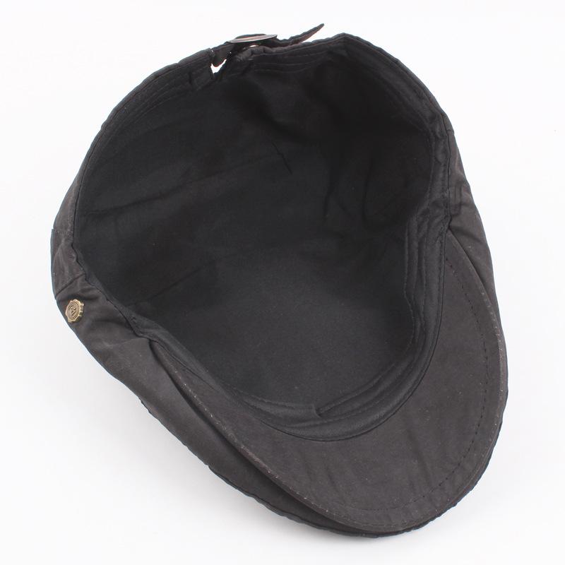Monochrome Flannel Cap Men'S British Autumn Stitching Stitching Beret Women'S Forward Hat Painter Hat