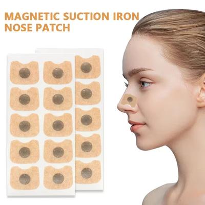 30 Stück Nasenstreifen Magnetische Nasenpflaster Nasenatmungsstreifen Saug-Eisen Schlaf Luftzufuhr erhöhen Anti-Schnarch-Werkzeug Dilatatoren