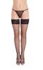 Black Smooth Self-Supporting Stockings with Lace Sexy Erotic Size 4 L
