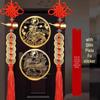 Five Emperors Coins Cinnabar Gourd Pendant for Doors and Windows