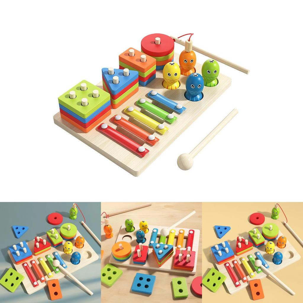 Wooden Montessori Tower Puzzle Toy For Toddlers Educational Development