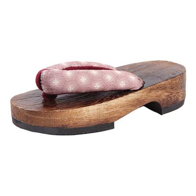 Geta Burnt Paulownia [KYOETSU] Sandals, Dull, Wood, Girls' (2 Roses, Measurement_21_Point_0_Centtimeters)