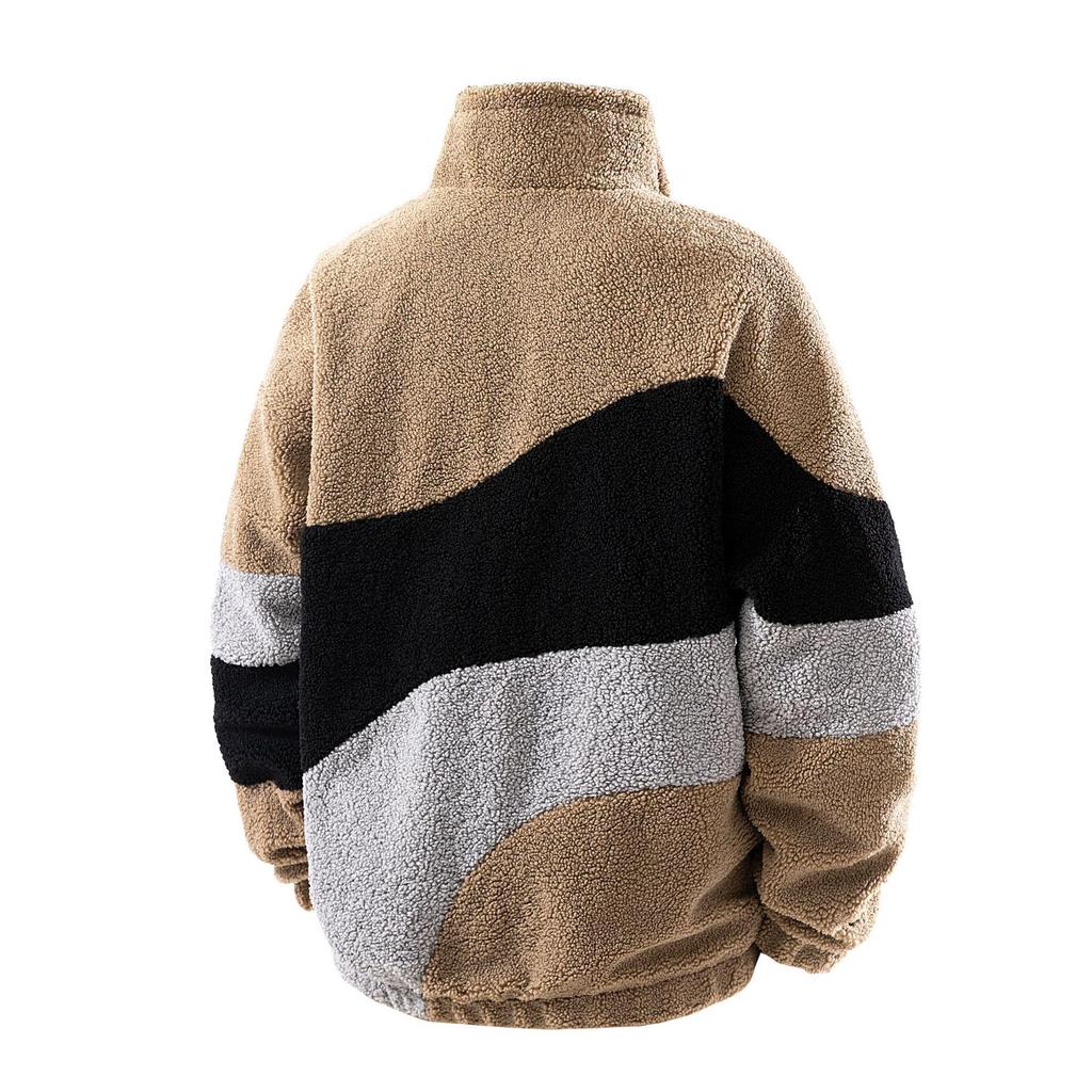 Veelzijdige Herenjas van Lamswol met Opstaande Kraag voor Herfst/Winter