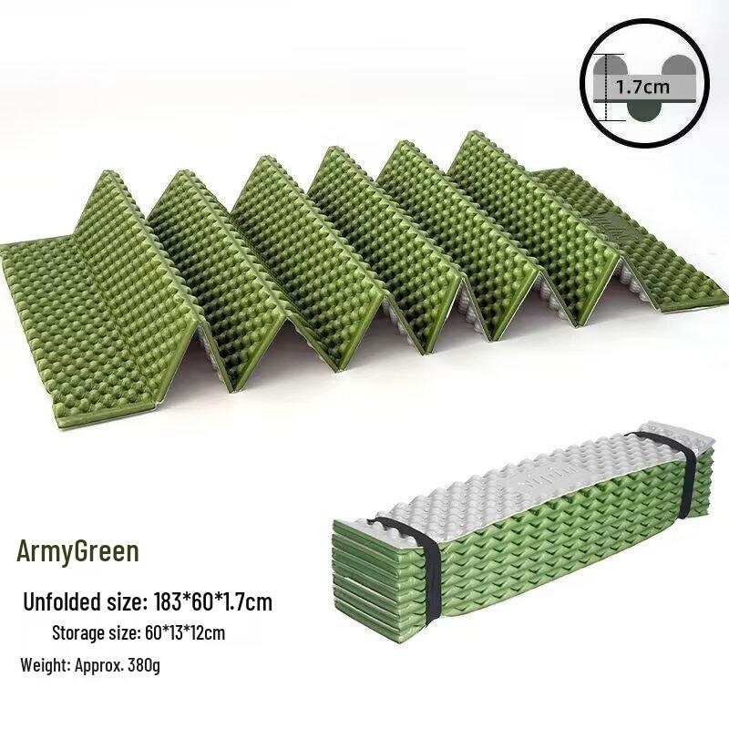 Lightweight Folding Egg Crate Sleeping Pad 183cm x 60cm x 1.7cm
