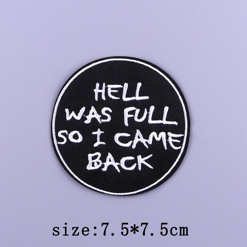 Punk Patch Iron On Embroidered Patches For Clothing Thermoadhesive Patches On Clothes Rock Biker Patch For Clothes Hook Loop