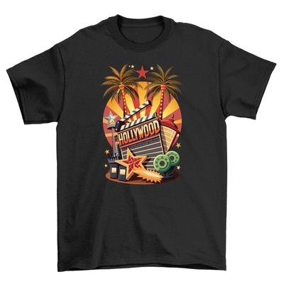 Retro_40 Hollywood Feel - Funny and Stylish T-shirt! 100% Cotton, Unisex Printed D