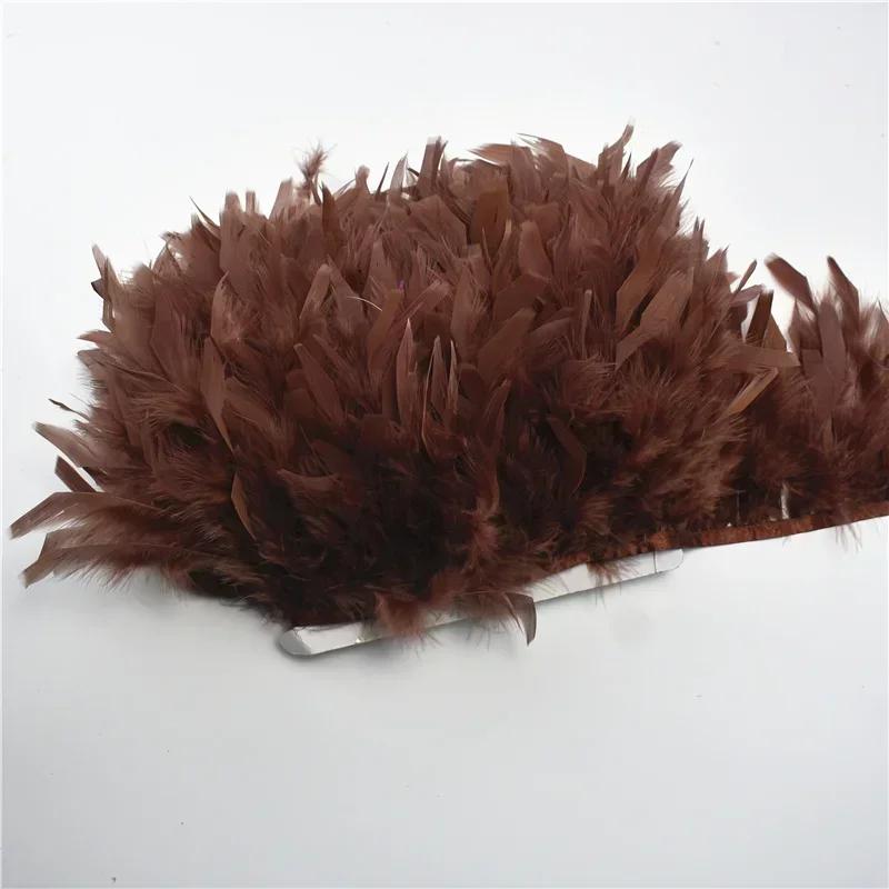 Colored Fluffy Turkey Feathers Trim Tassel Fringe Ribbon Marabou Feather Tape Boa Sewing Costume Clothing Accessories Decoration