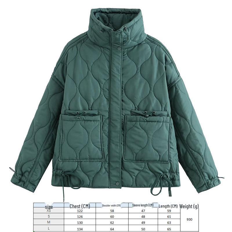 Giacca Trapuntata in Cotone da Donna Inverno 2024 - Moda Street Style, Cappotto a Maniche Lunghe