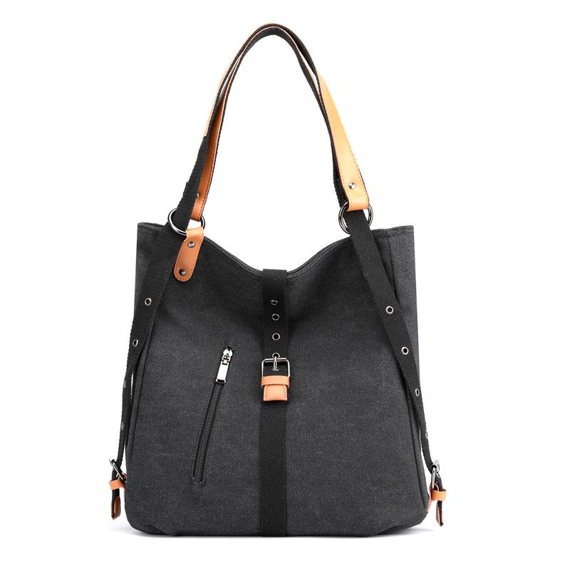 Versatile Canvas Women's Bag: Casual Shoulder, Backpack, Bucket, and Crossbody Styles.